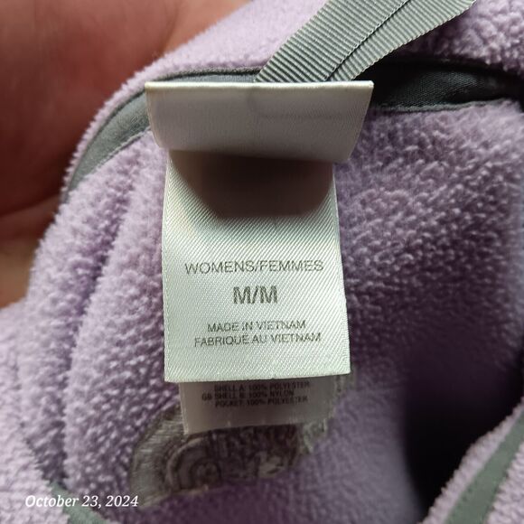 The North Face Fleece Jacket Women Medium Purple Full Zip Pockets - Picture 6 of 8